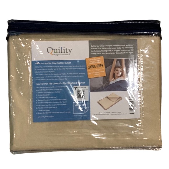 Quality Bedding Quility Weighted Blanket Cotton Cover Size 48 X 72